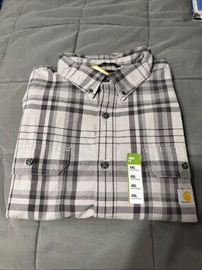 Men’s Carhartt loose fit button down. Size 4XL. NWT